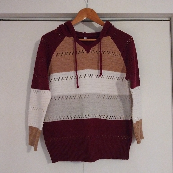 Striped Hooded Sweater - Picture 1 of 5